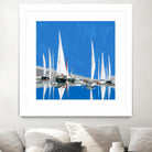 Voiles Blanches II by Demagny on GIANT ART - grey sea scene