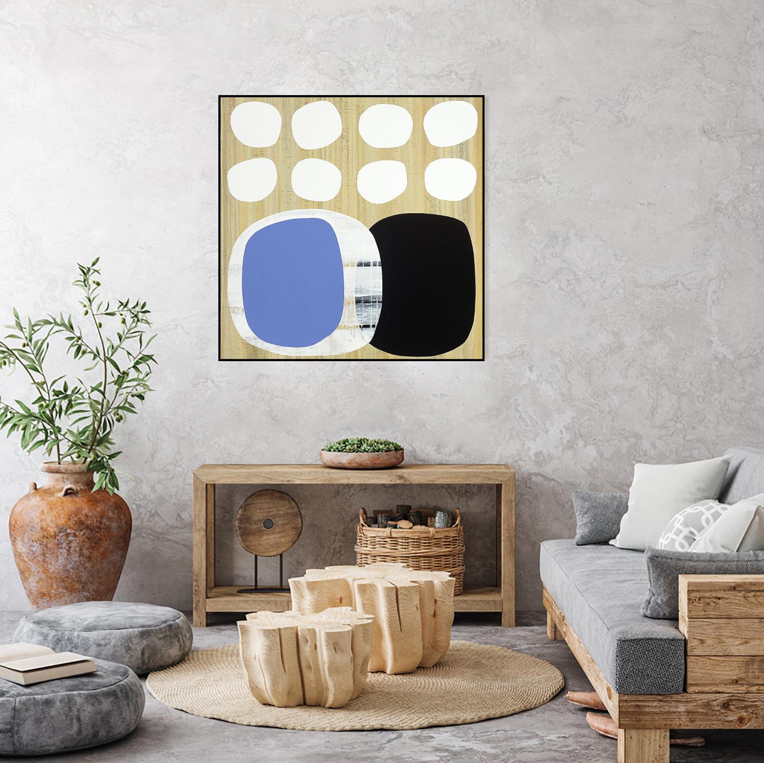Luna Azul II by Mary Calkins on GIANT ART - blue abstract