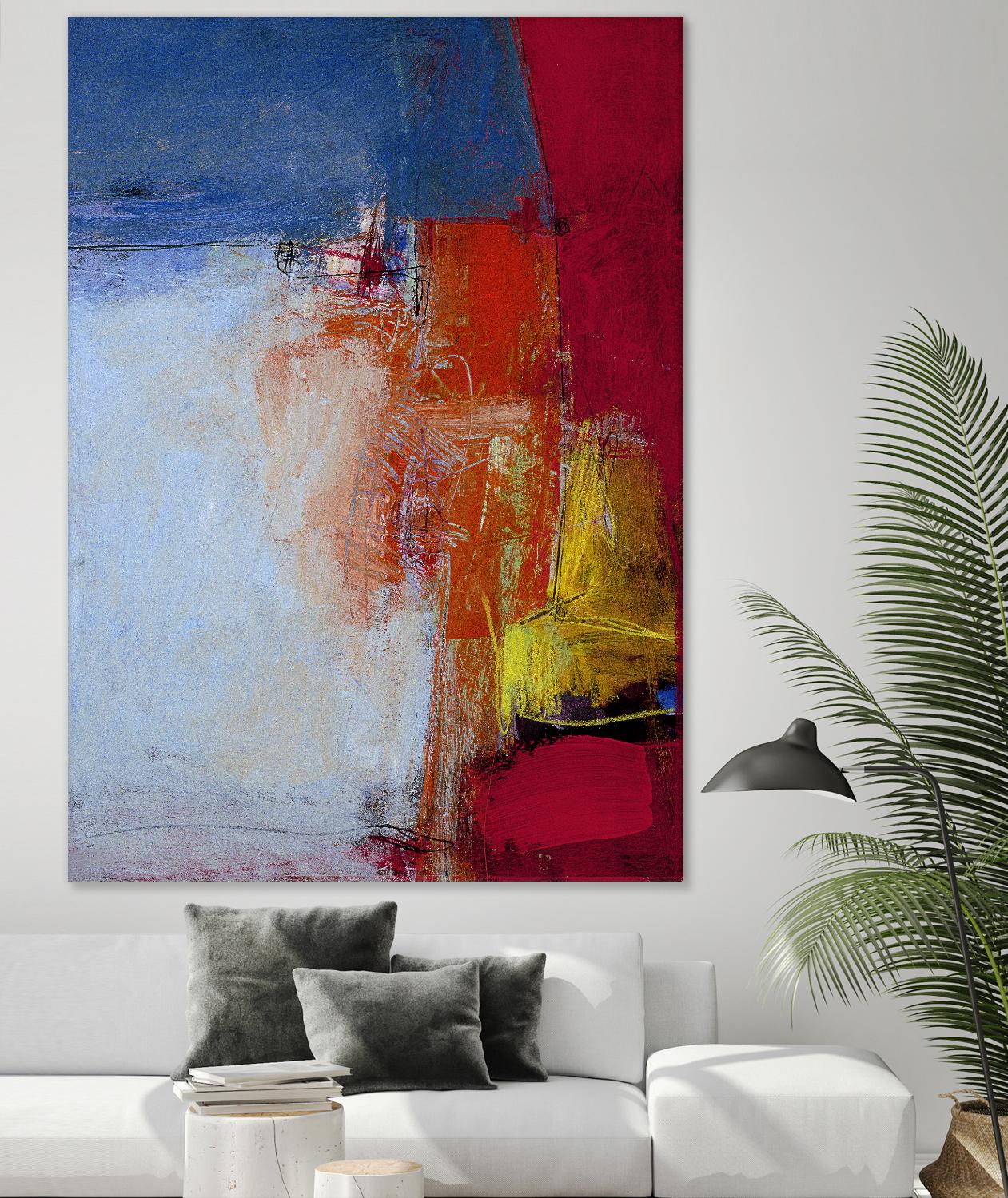 Shoreline by Charlotte Foust on GIANT ART - blue abstract