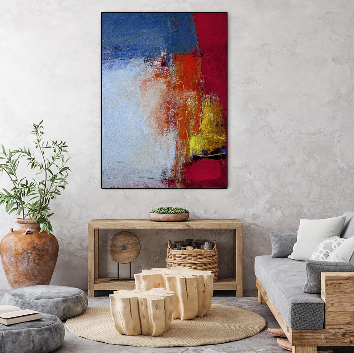 Shoreline by Charlotte Foust on GIANT ART - blue abstract