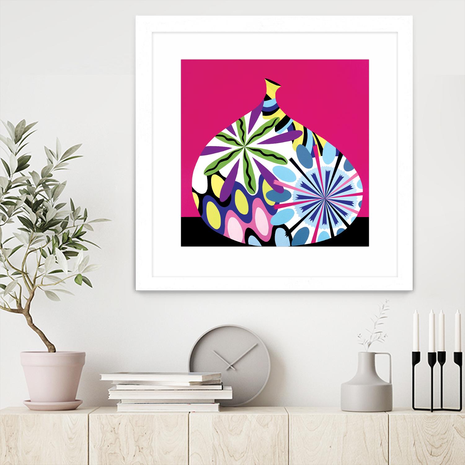 Hot House Flowers I by Mary Calkins on GIANT ART - black abstract