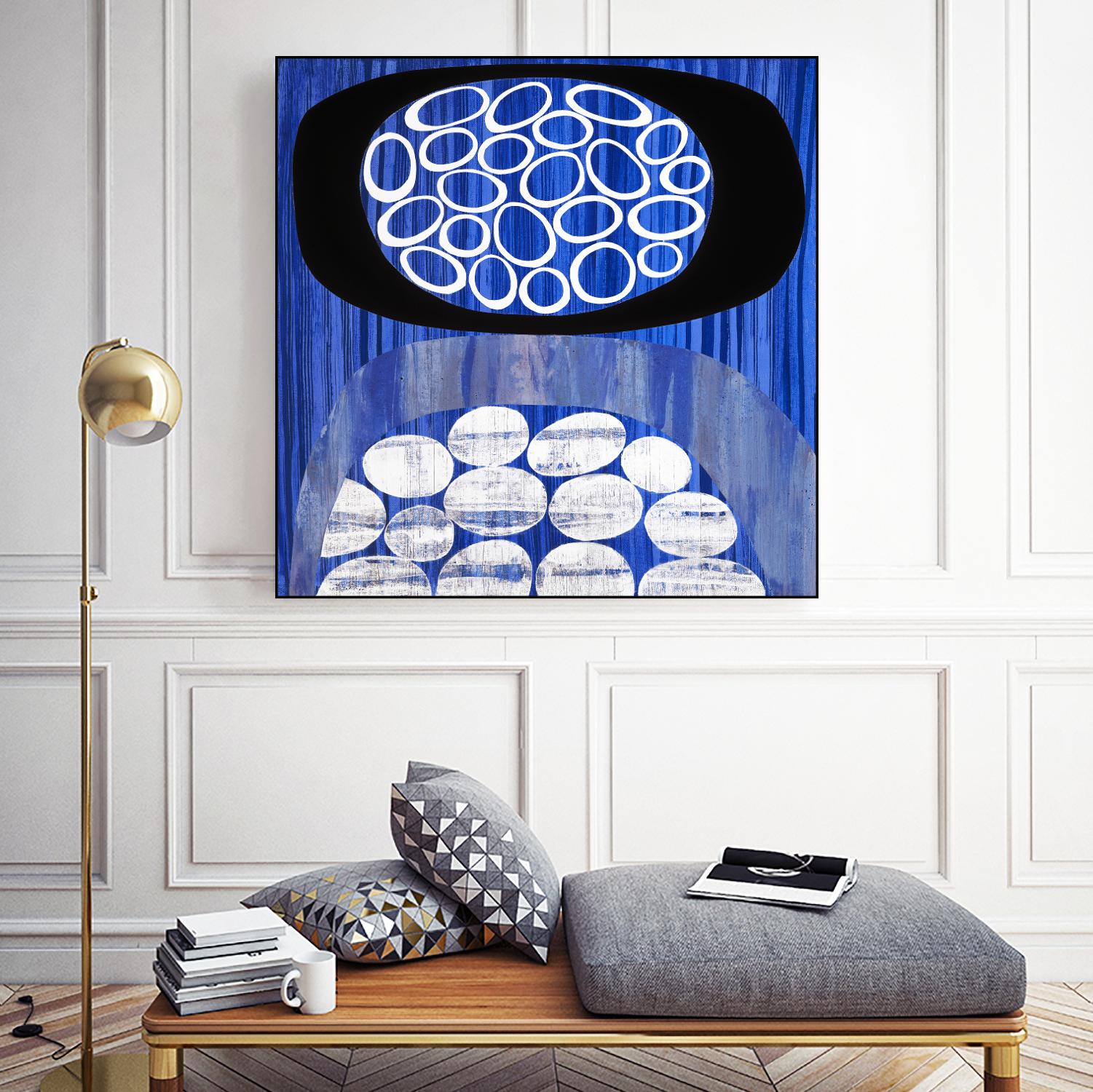 Waterway II by Mary Calkins on GIANT ART - black abstract