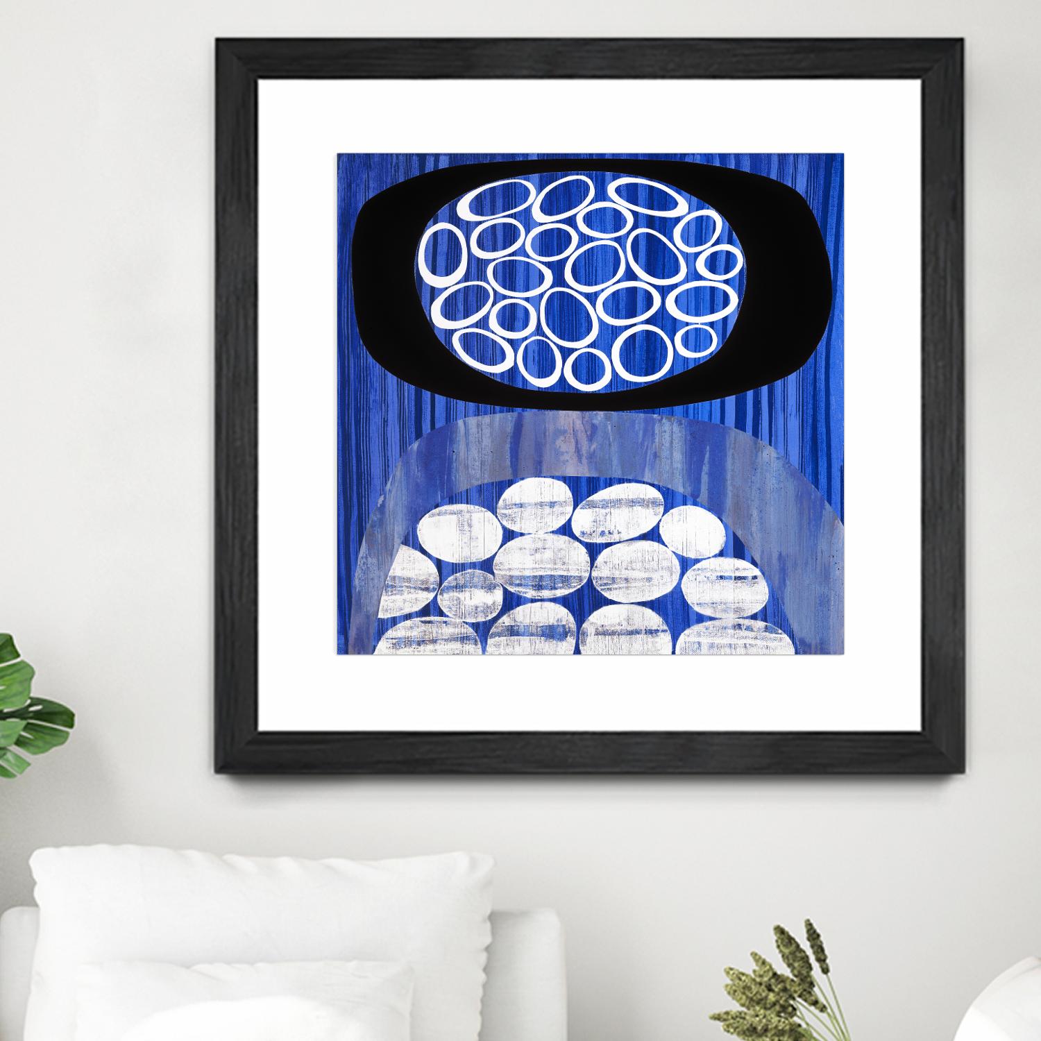 Waterway II by Mary Calkins on GIANT ART - black abstract