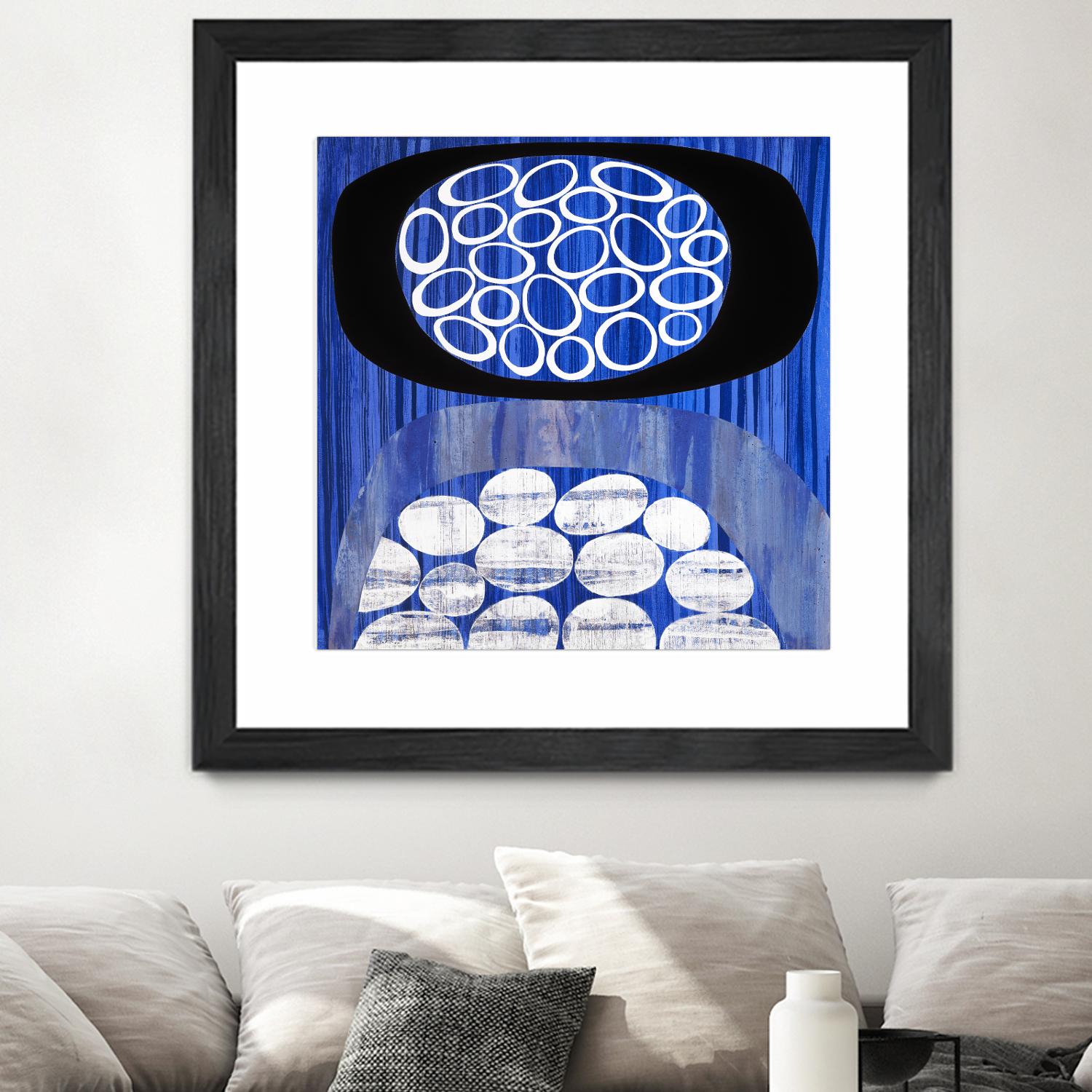 Waterway II by Mary Calkins on GIANT ART - black abstract