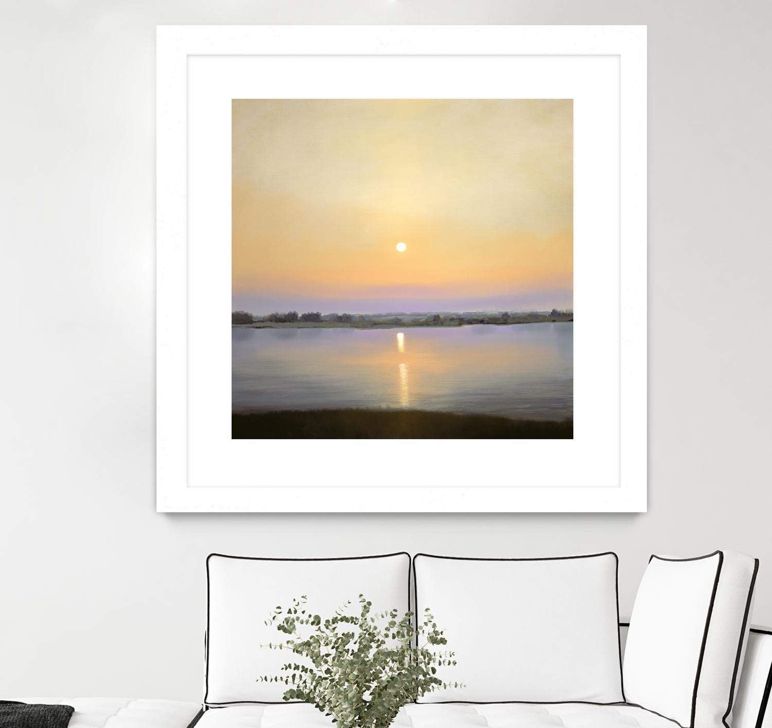 River Sunset by Matthew Hasty on GIANT ART - yellow landscape