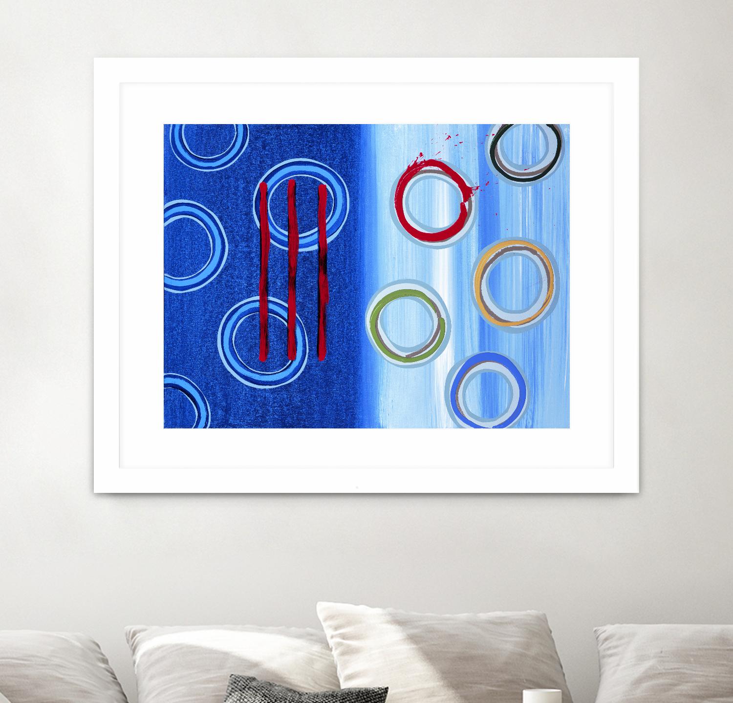 Space I by Lee Crew on GIANT ART - red abstract