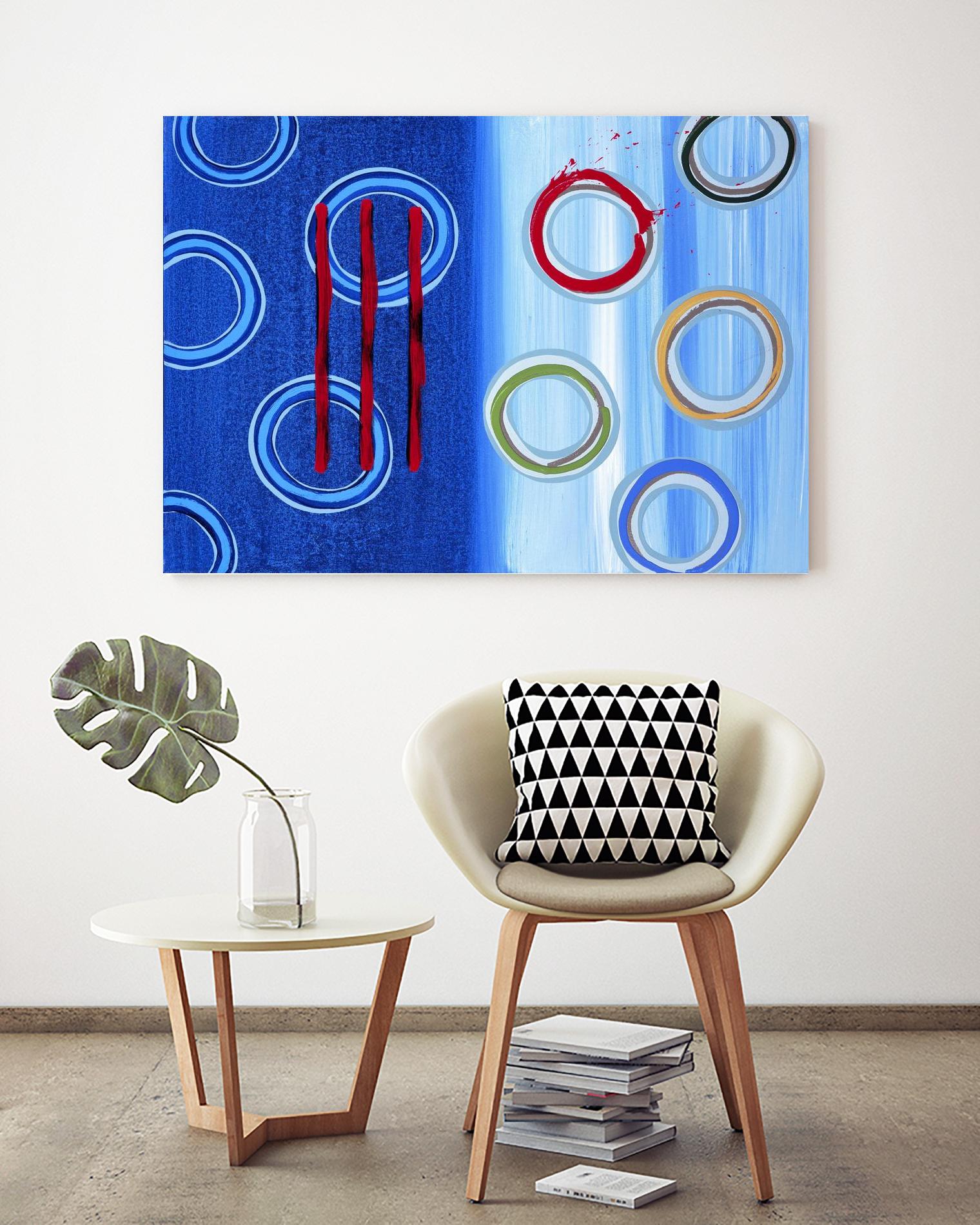 Space I by Lee Crew on GIANT ART - red abstract
