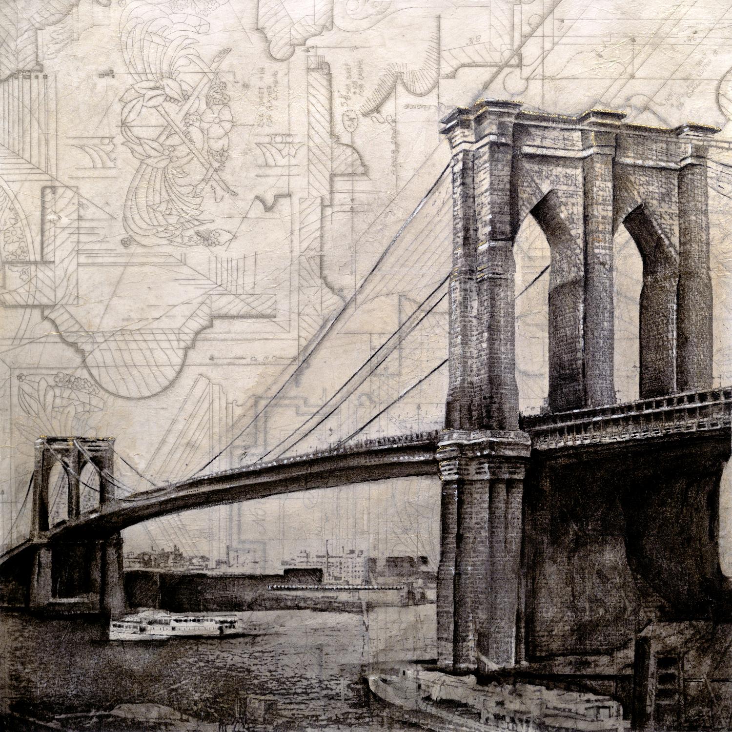 Bridges of Old by John Douglas on GIANT ART - beige city scene