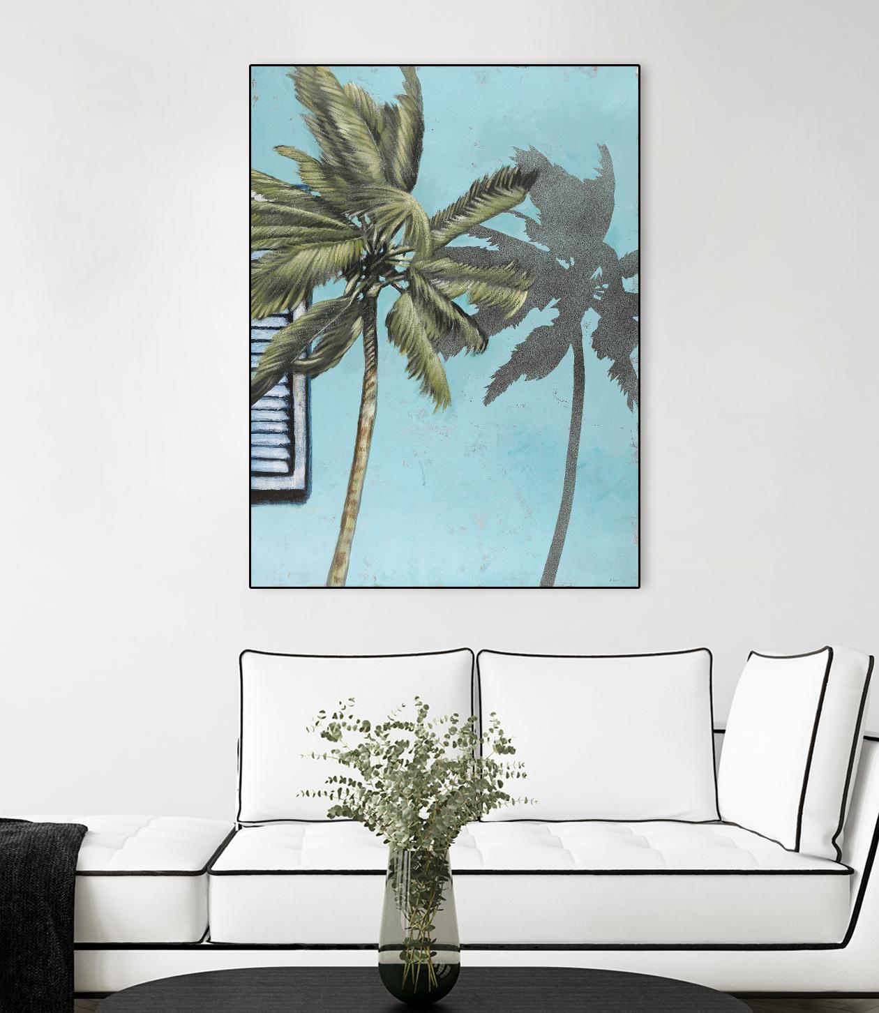 Tropic Shadow 1 by David Dauncey on GIANT ART - blue tropical