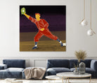 First Base Catch 2 by Robert Williamson on GIANT ART - yellow leisure