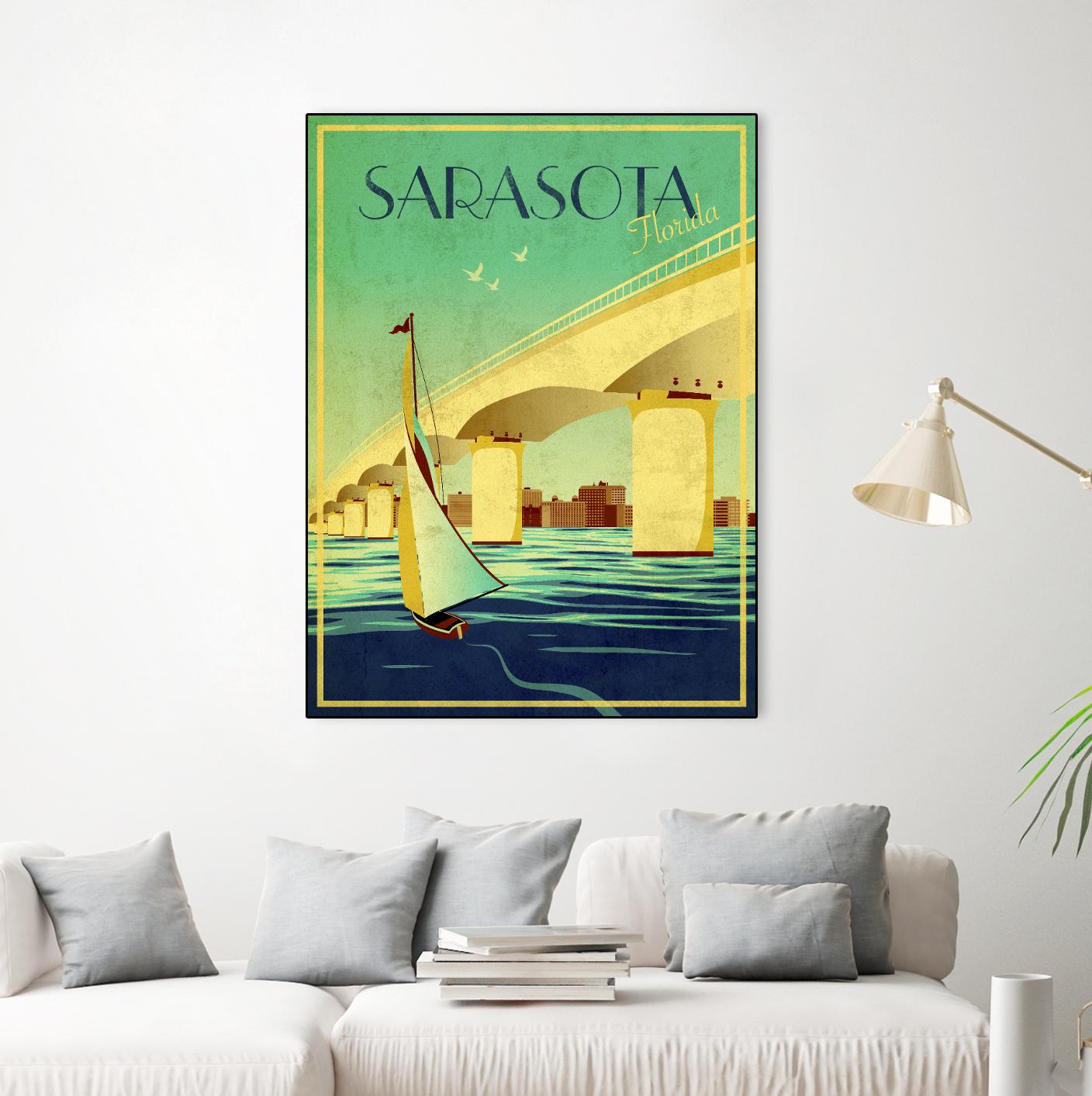Sarasota by Stella Bradley on GIANT ART - yellow tropical