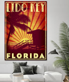 Lido Key by Stella Bradley on GIANT ART - yellow tropical