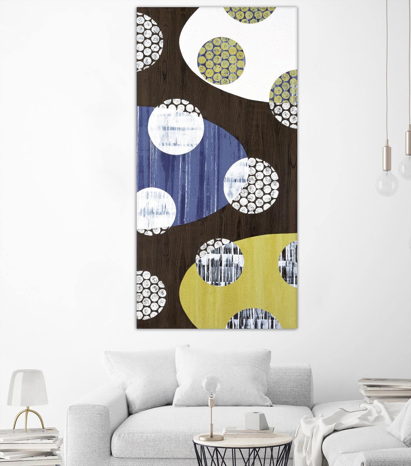 Spring is Beneath the Snow 1 by Mary Calkins on GIANT ART - blue abstract
