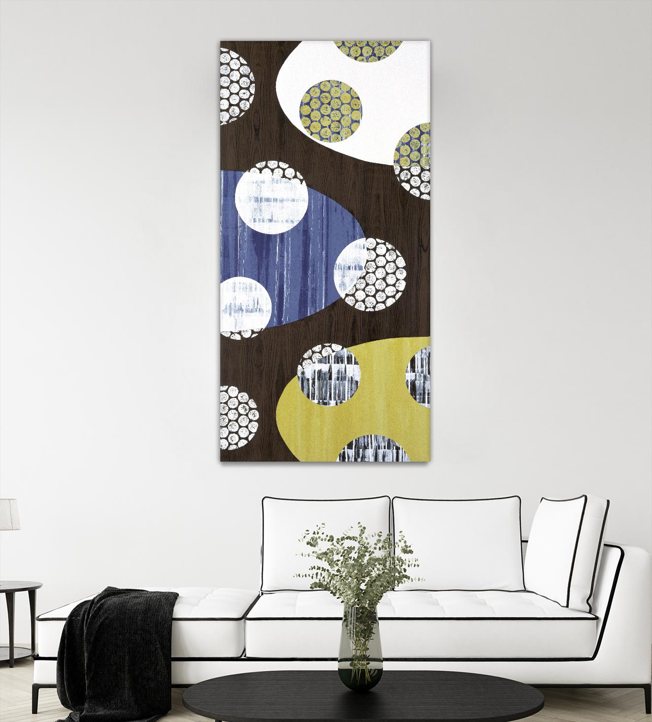 Spring is Beneath the Snow 1 by Mary Calkins on GIANT ART - blue abstract