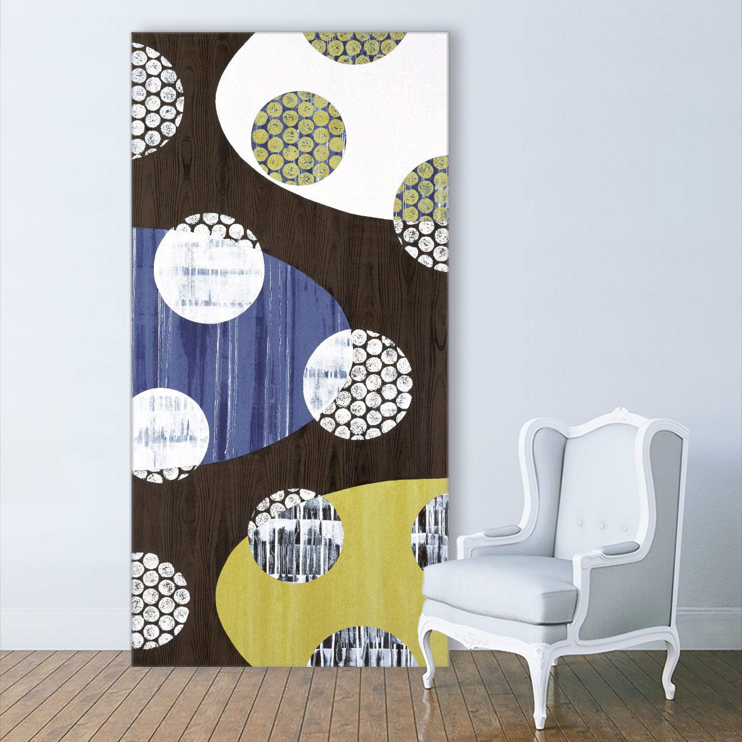 Spring is Beneath the Snow 1 by Mary Calkins on GIANT ART - blue abstract