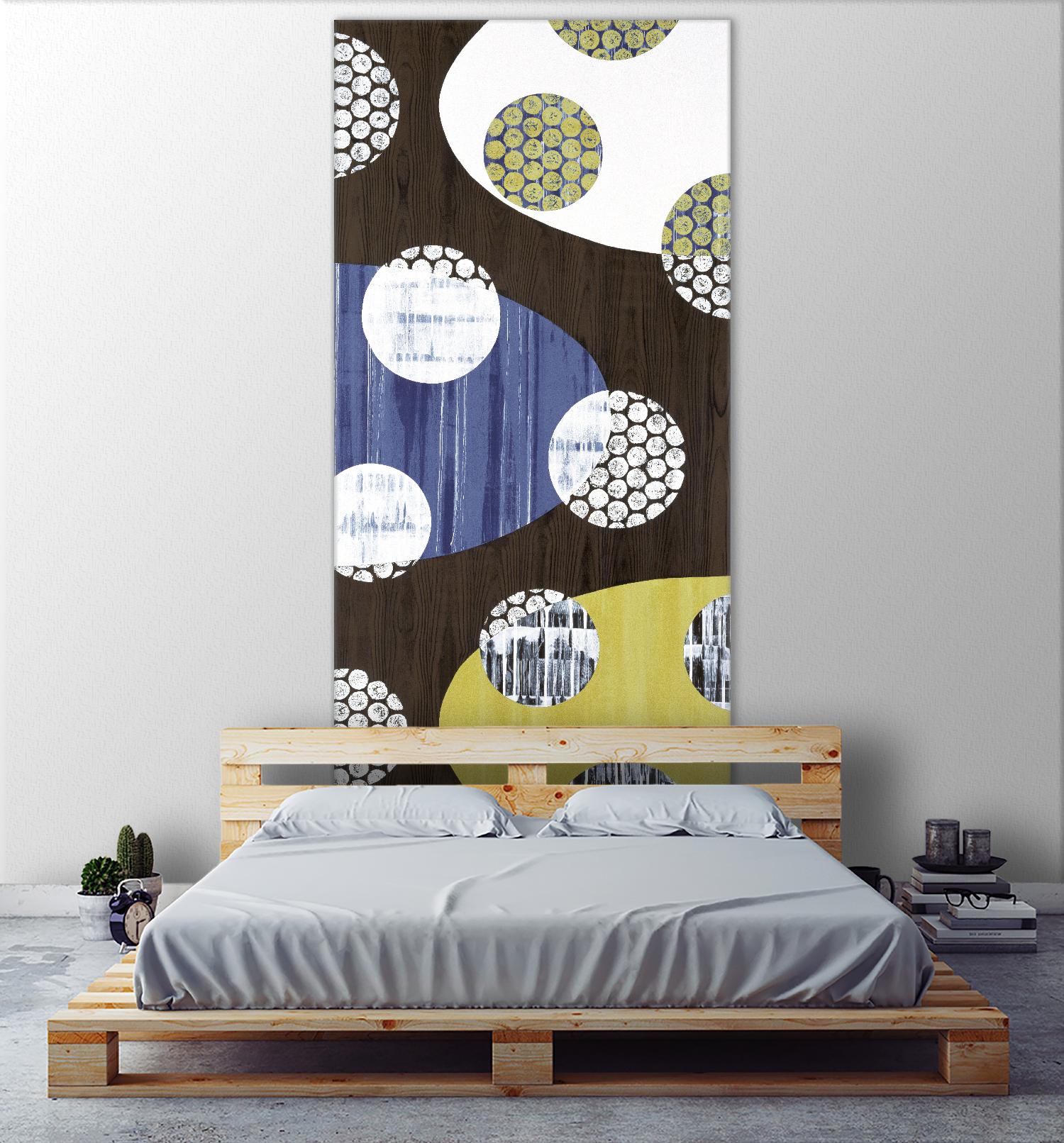 Spring is Beneath the Snow 1 by Mary Calkins on GIANT ART - blue abstract