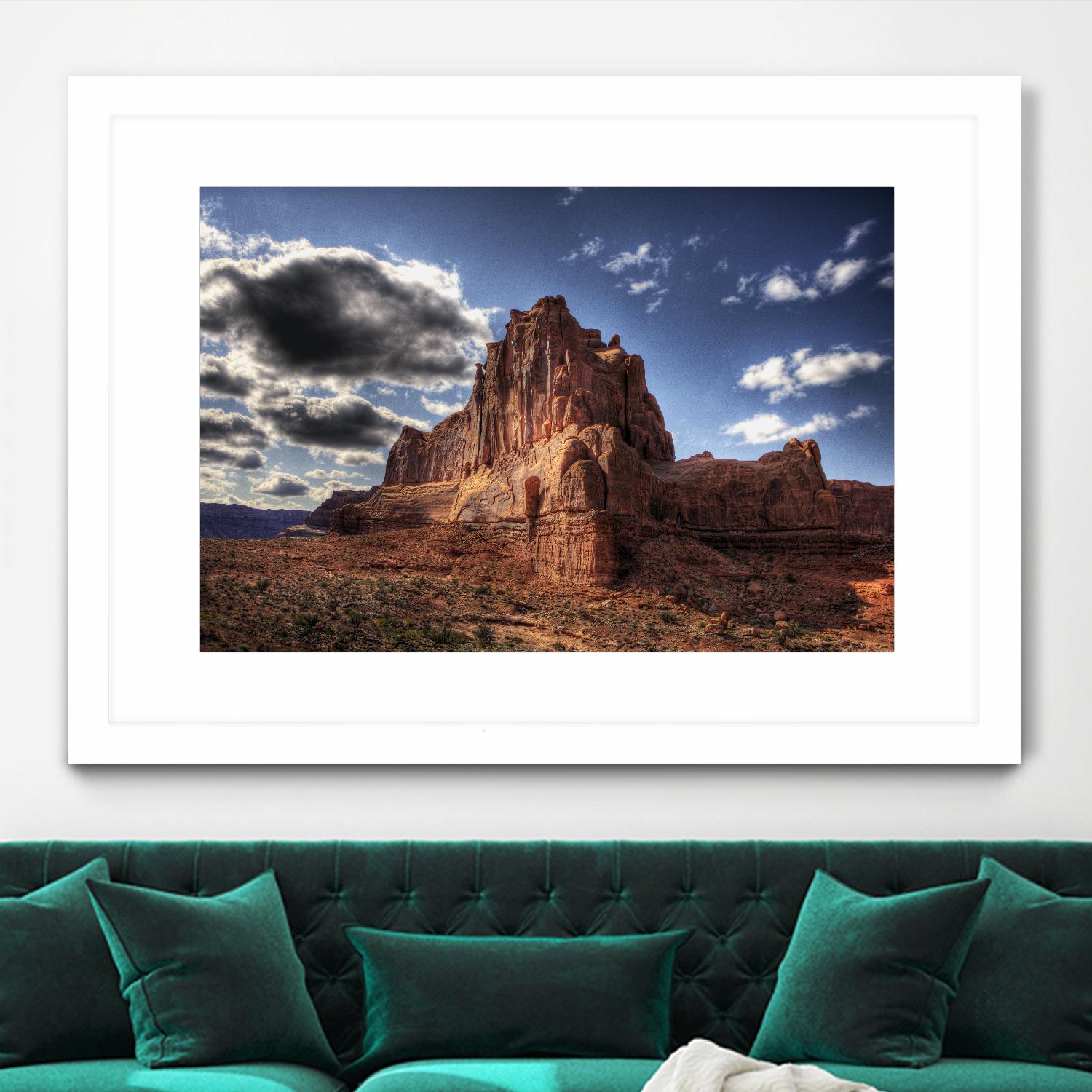 Red Mountain by Jamie Cook on GIANT ART - blue landscape