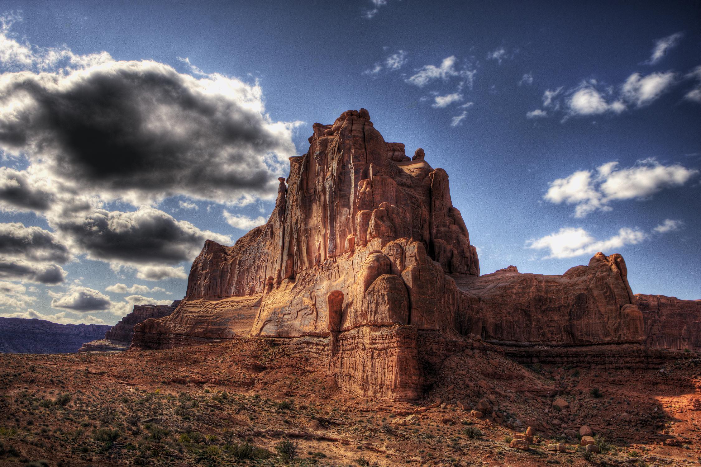 Red Mountain by Jamie Cook on GIANT ART - blue landscape