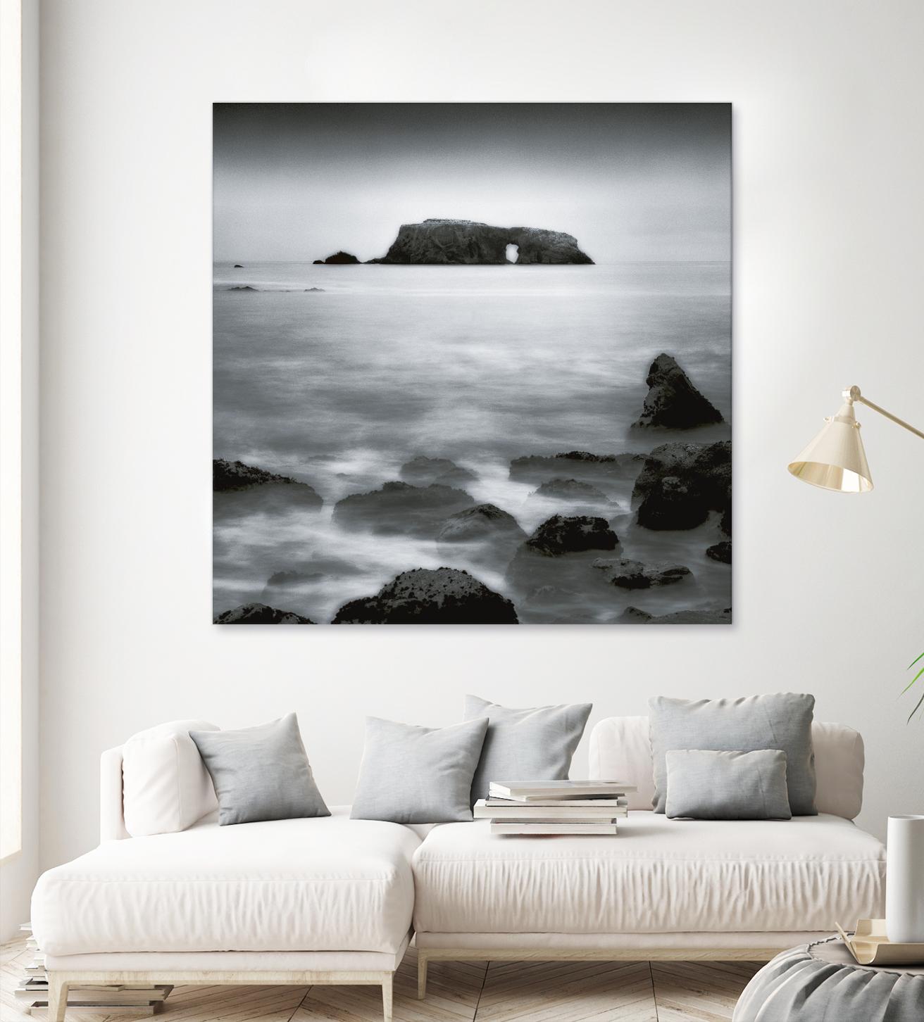 Sea Stack by Jamie Cook on GIANT ART - white sea scene