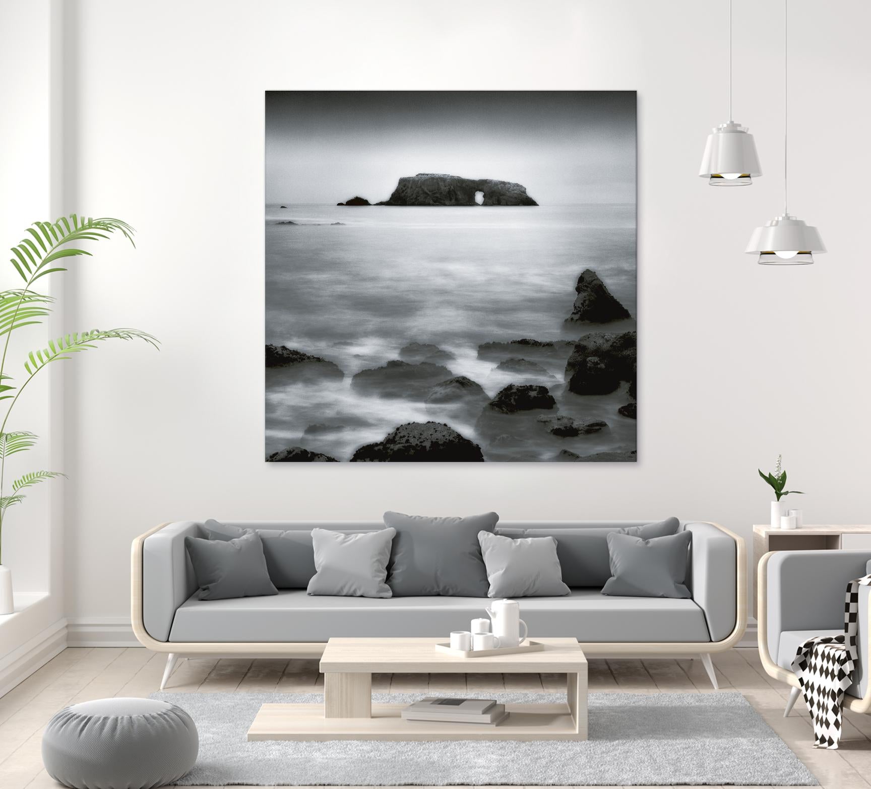 Sea Stack by Jamie Cook on GIANT ART - white sea scene