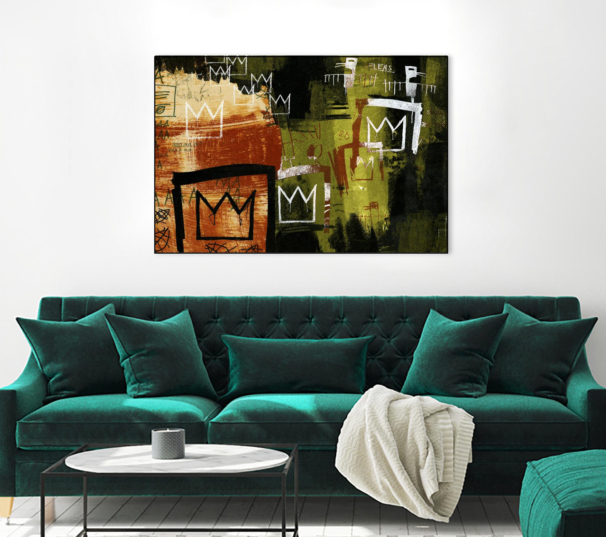 Graffiti Crowns by Tracy Hiner on GIANT ART - orange contemporary