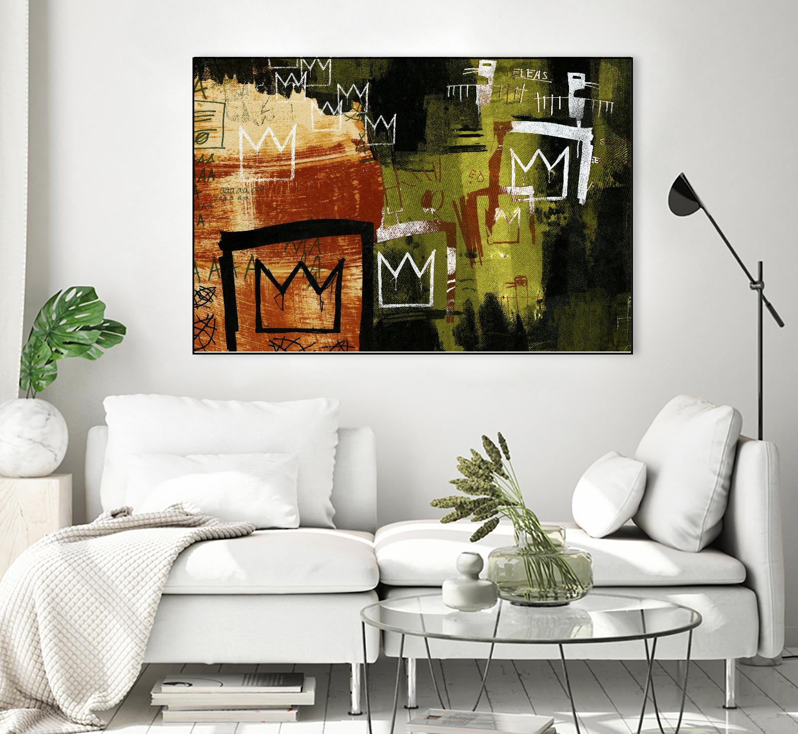 Graffiti Crowns by Tracy Hiner on GIANT ART - orange contemporary