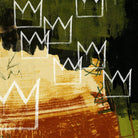 Graffiti Crowns C by Tracy Hiner on GIANT ART - orange contemporary