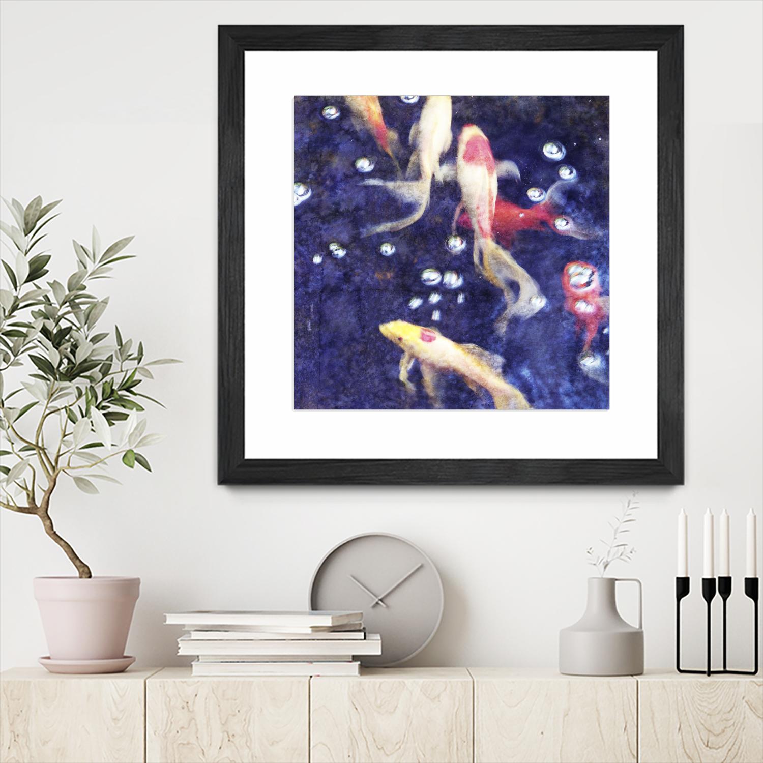 Koi 2 by Thea Schrack on GIANT ART - pink animals