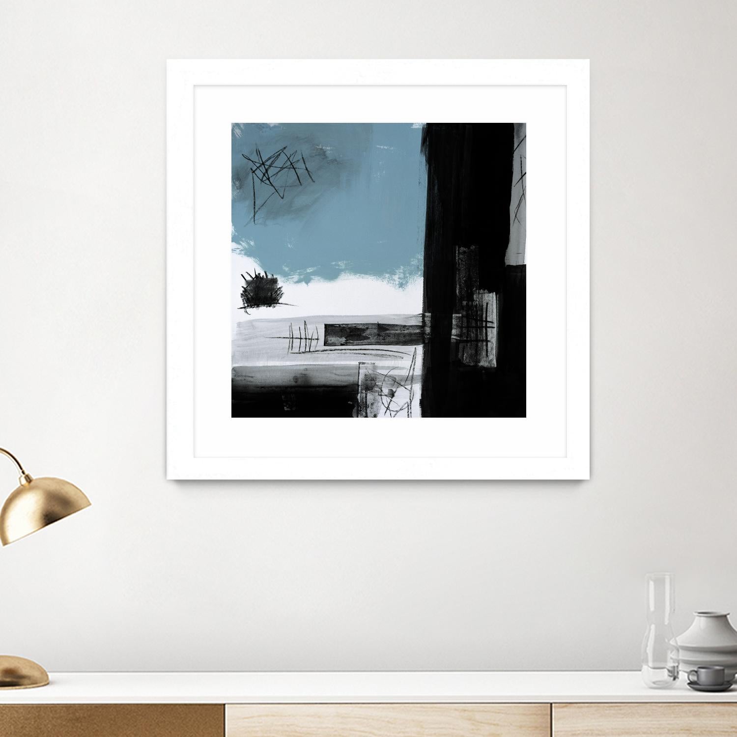 Sandstone E by Franka Palek on GIANT ART - black abstract