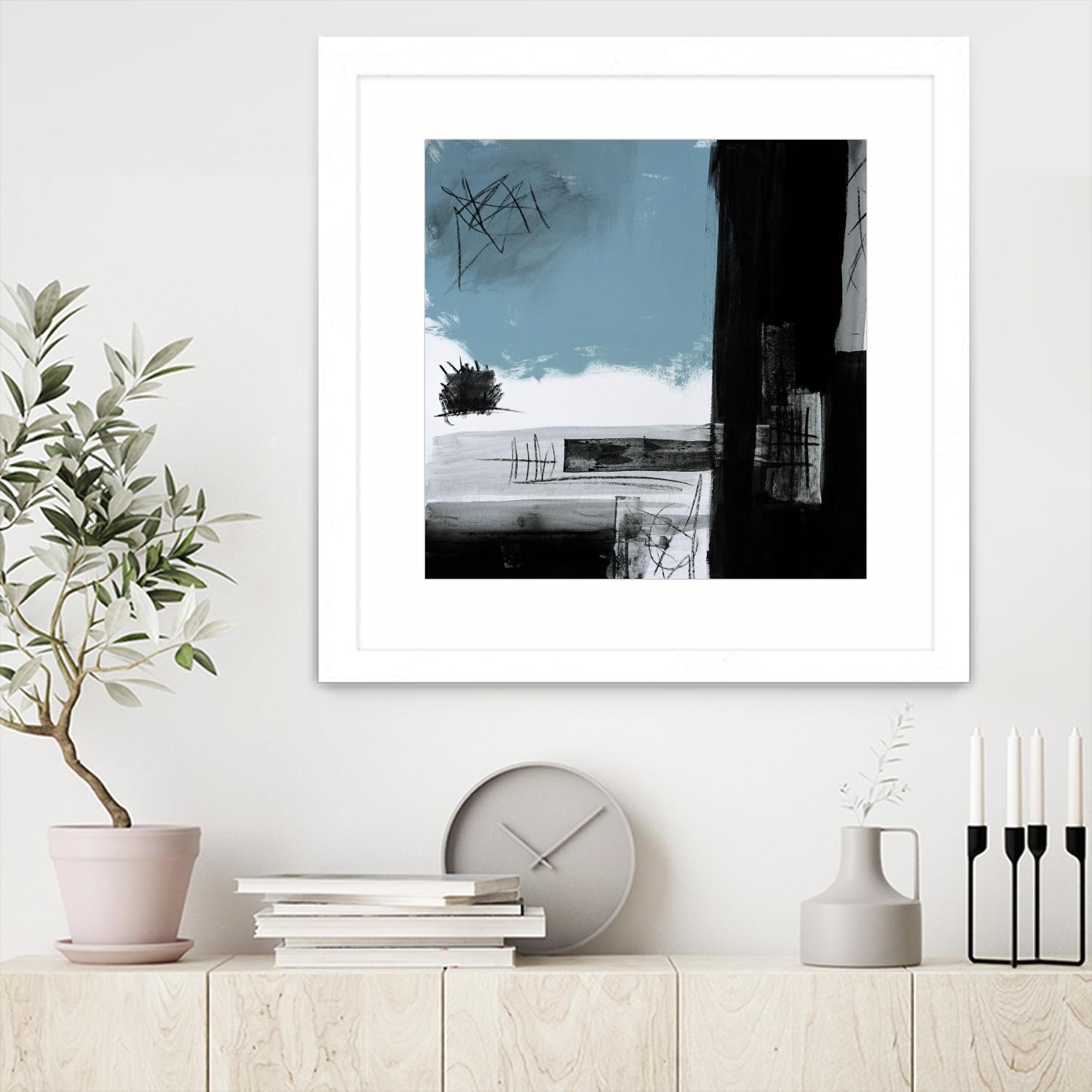 Sandstone E by Franka Palek on GIANT ART - black abstract