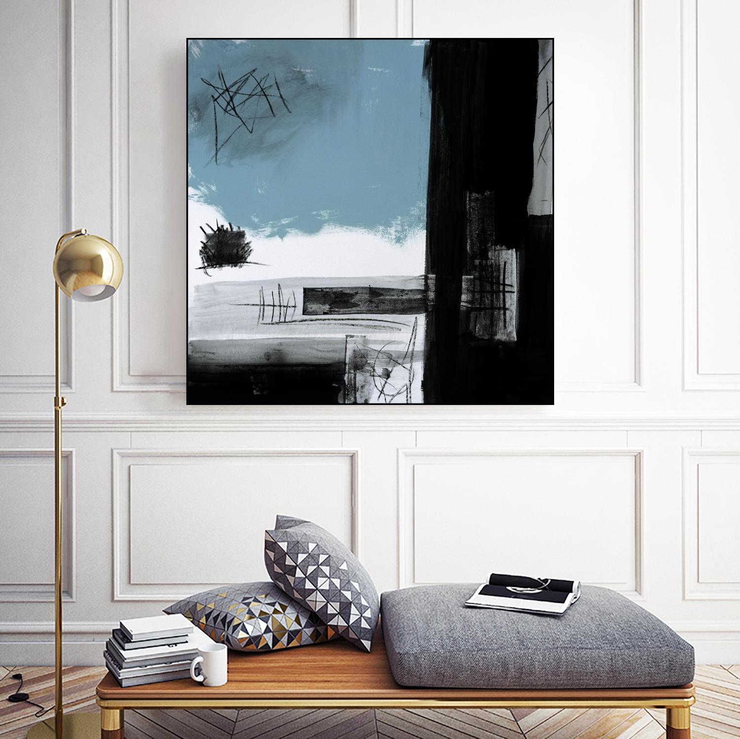 Sandstone E by Franka Palek on GIANT ART - black abstract