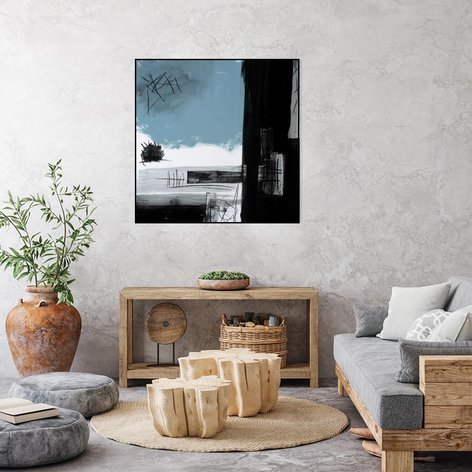 Sandstone E by Franka Palek on GIANT ART - black abstract