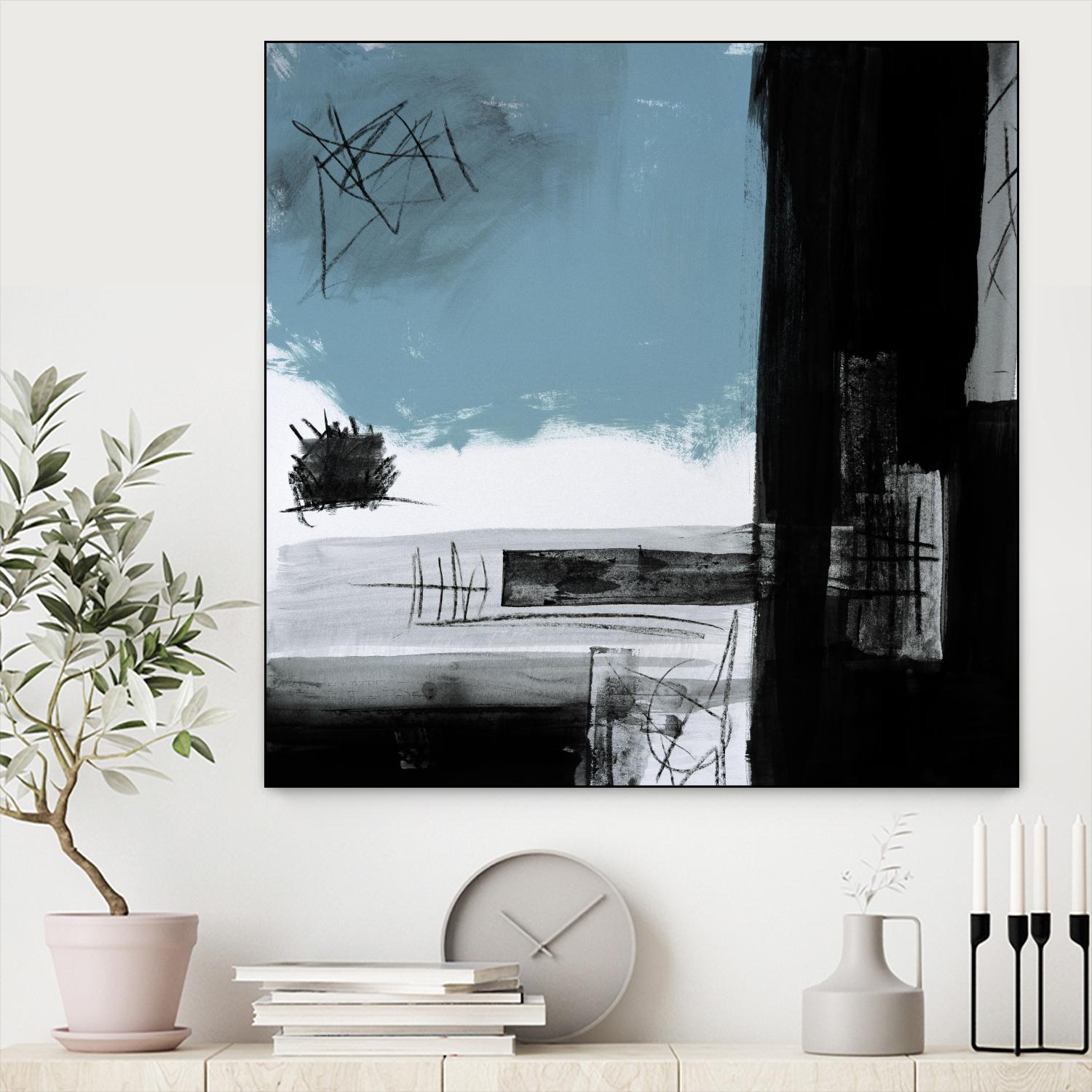 Sandstone E by Franka Palek on GIANT ART - black abstract