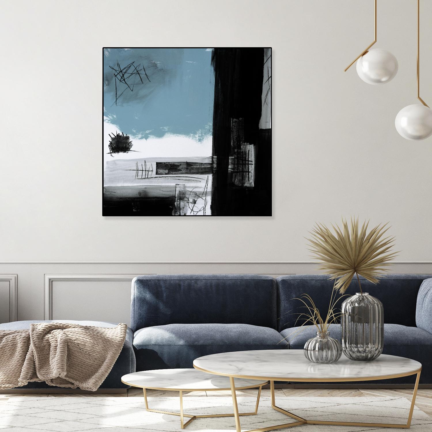 Sandstone E by Franka Palek on GIANT ART - black abstract