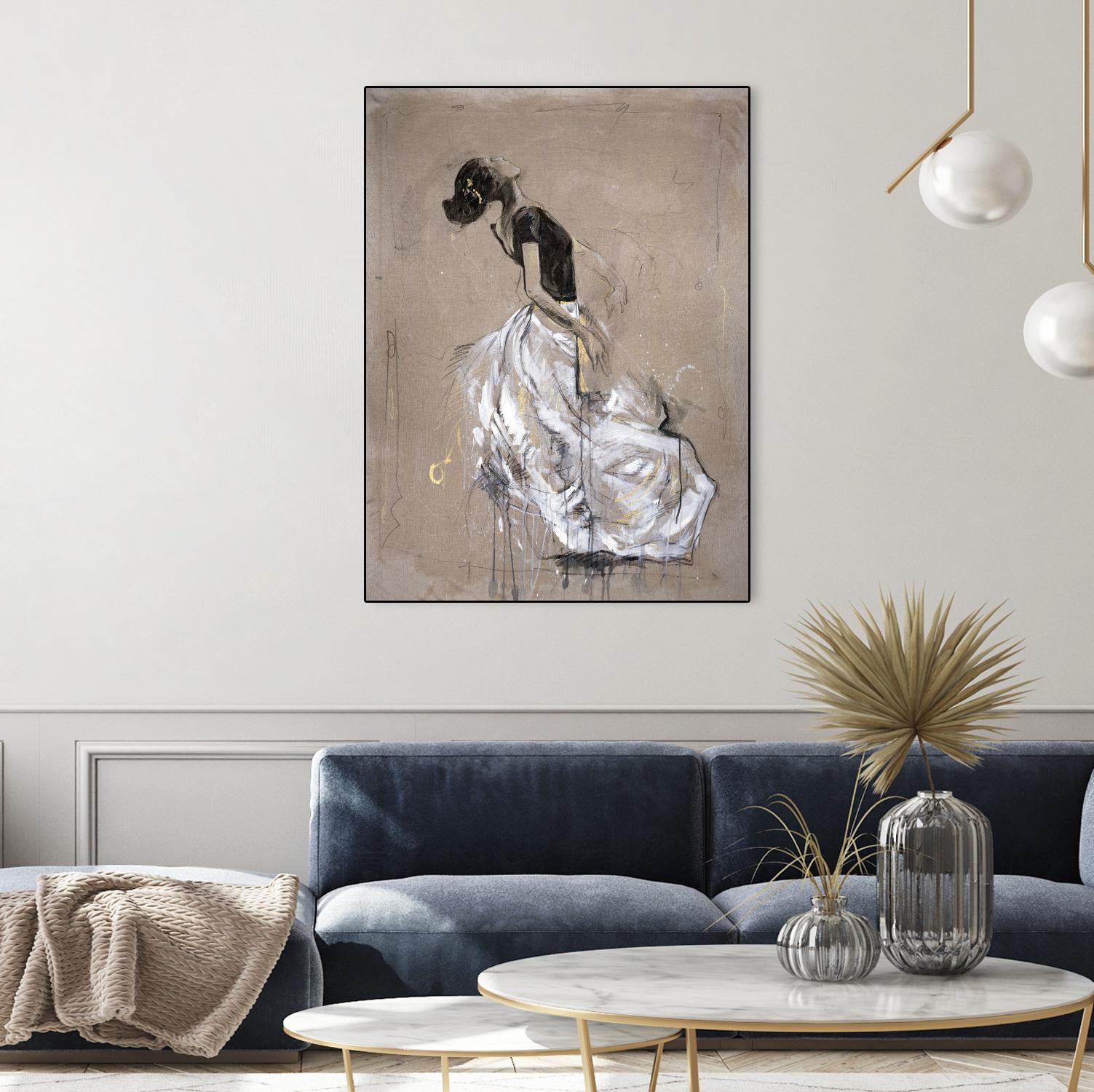 Living the Dream I by Marta Wiley on GIANT ART - white music - dance