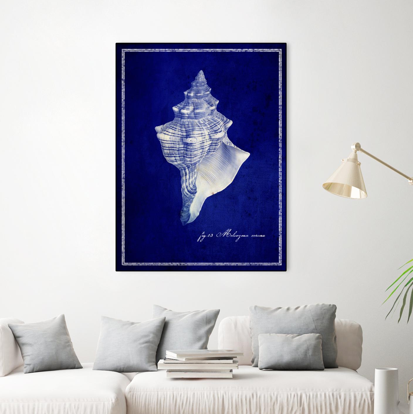 Conch Shell by GI ArtLab on GIANT ART - blue nautical