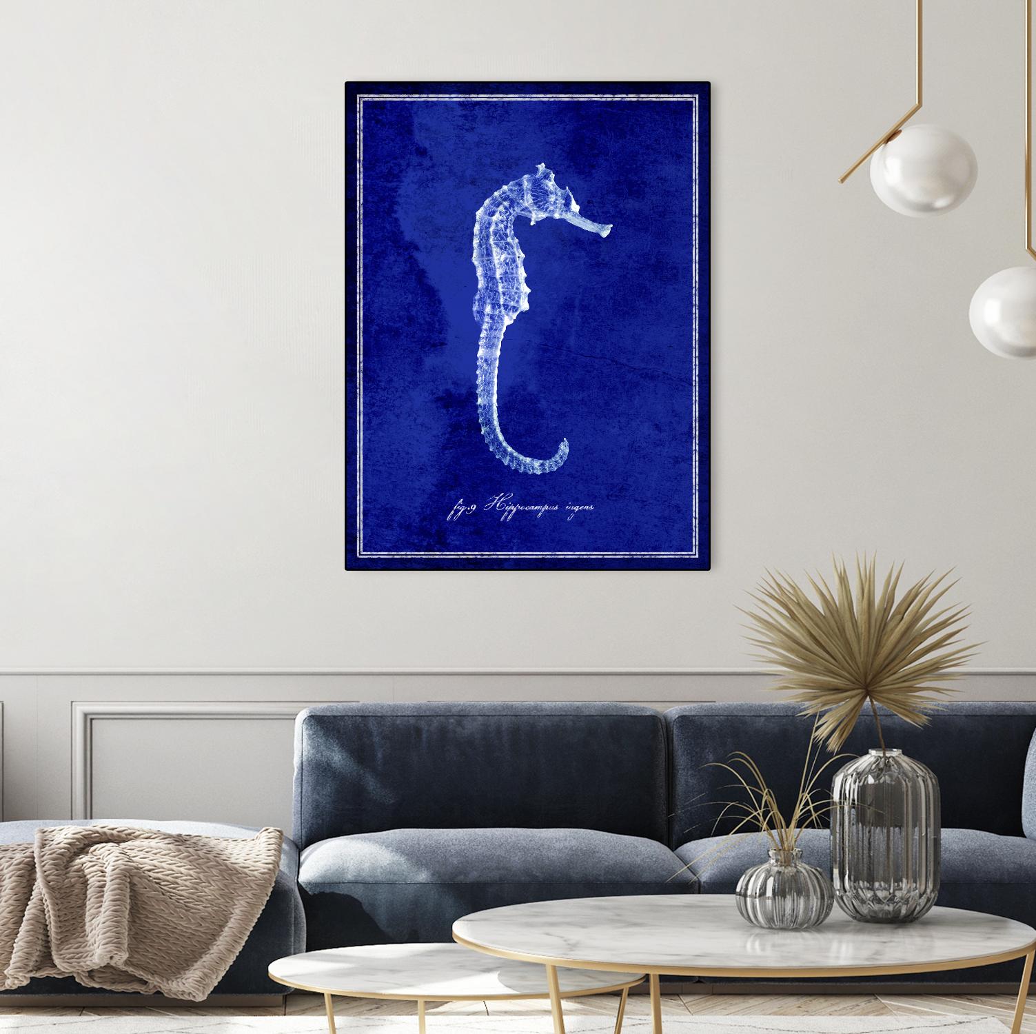 Seahorse by GI ArtLab on GIANT ART - blue nautical