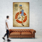 Pinup Girl Sailing by GI ArtLab on GIANT ART - red vintage