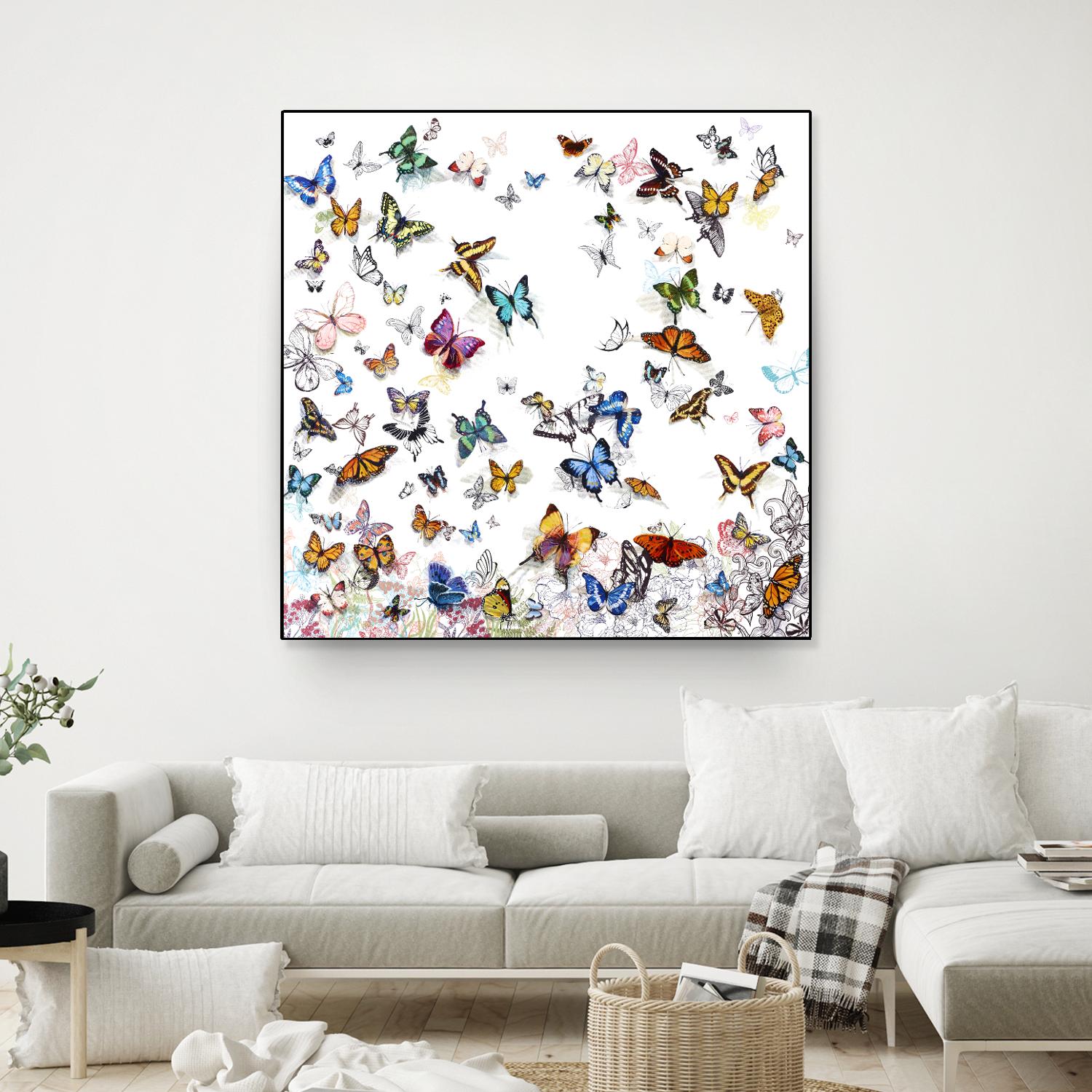 Papillon by Allyson Fukushima on GIANT ART - pink animals papillon