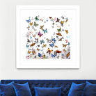 Papillon by Allyson Fukushima on GIANT ART - pink animals papillon