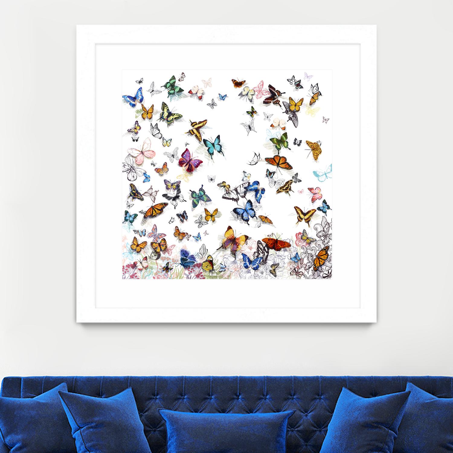 Papillon by Allyson Fukushima on GIANT ART - pink animals papillon