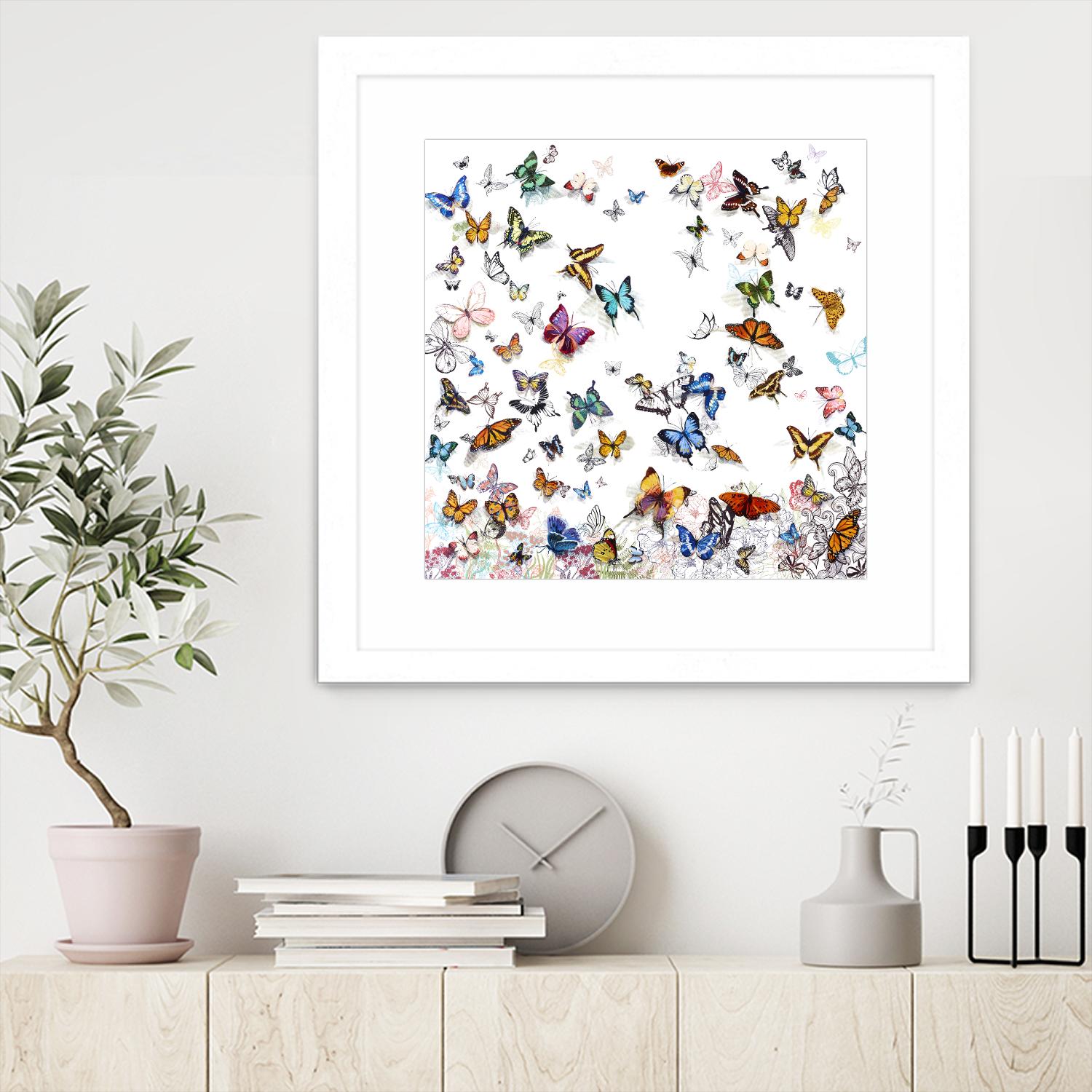 Papillon by Allyson Fukushima on GIANT ART - pink animals papillon