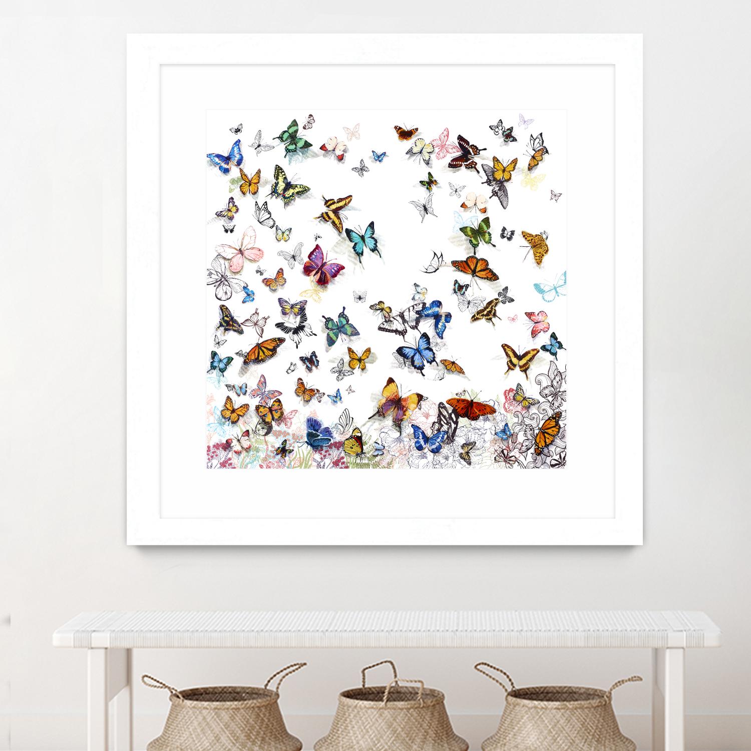Papillon by Allyson Fukushima on GIANT ART - pink animals papillon