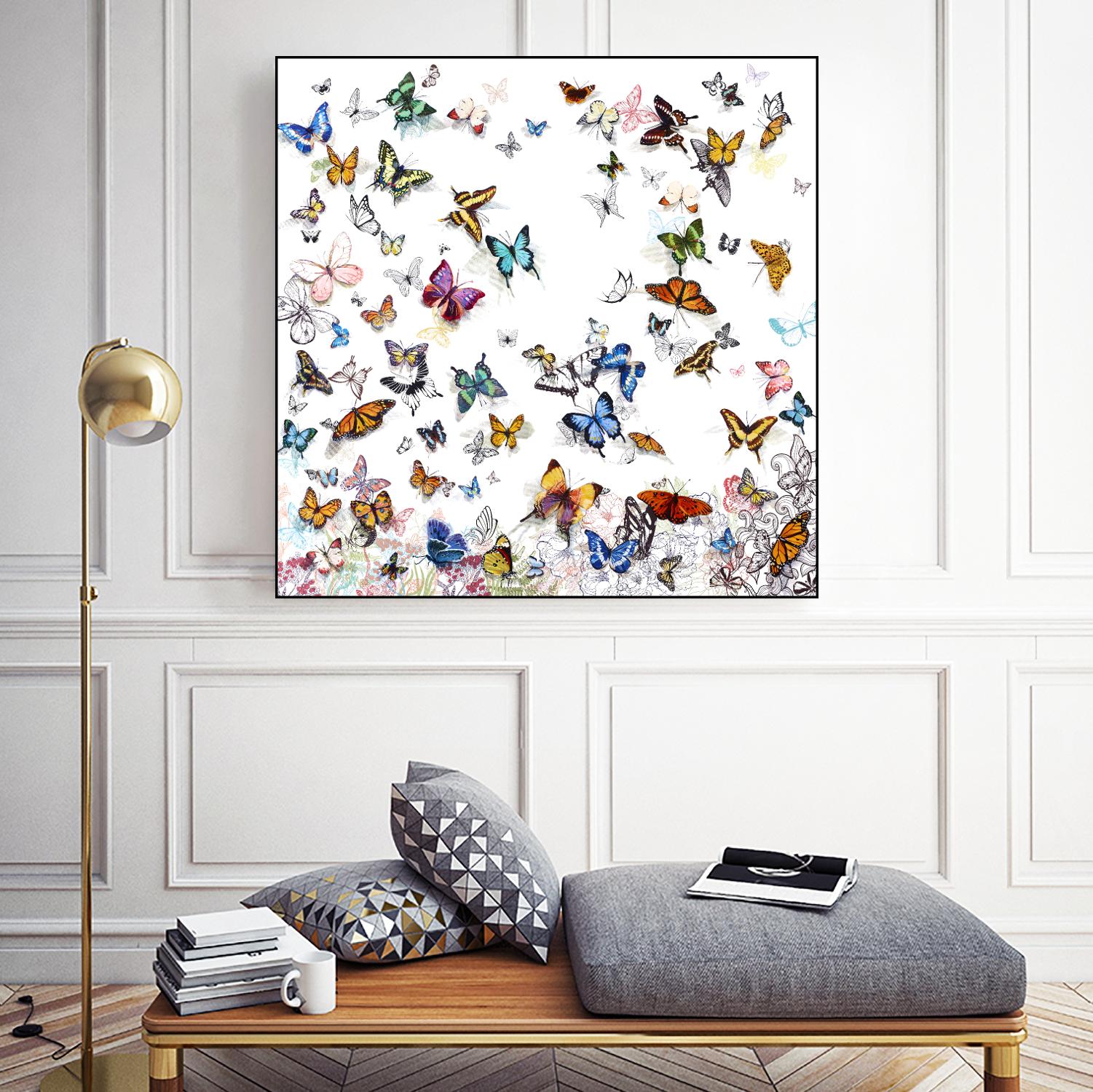 Papillon by Allyson Fukushima on GIANT ART - pink animals papillon