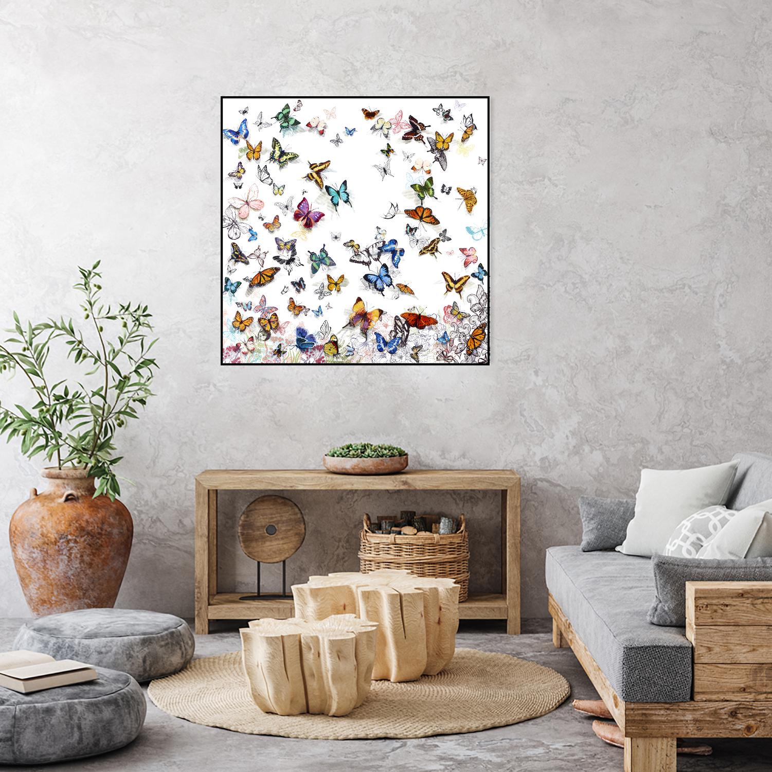 Papillon by Allyson Fukushima on GIANT ART - pink animals papillon