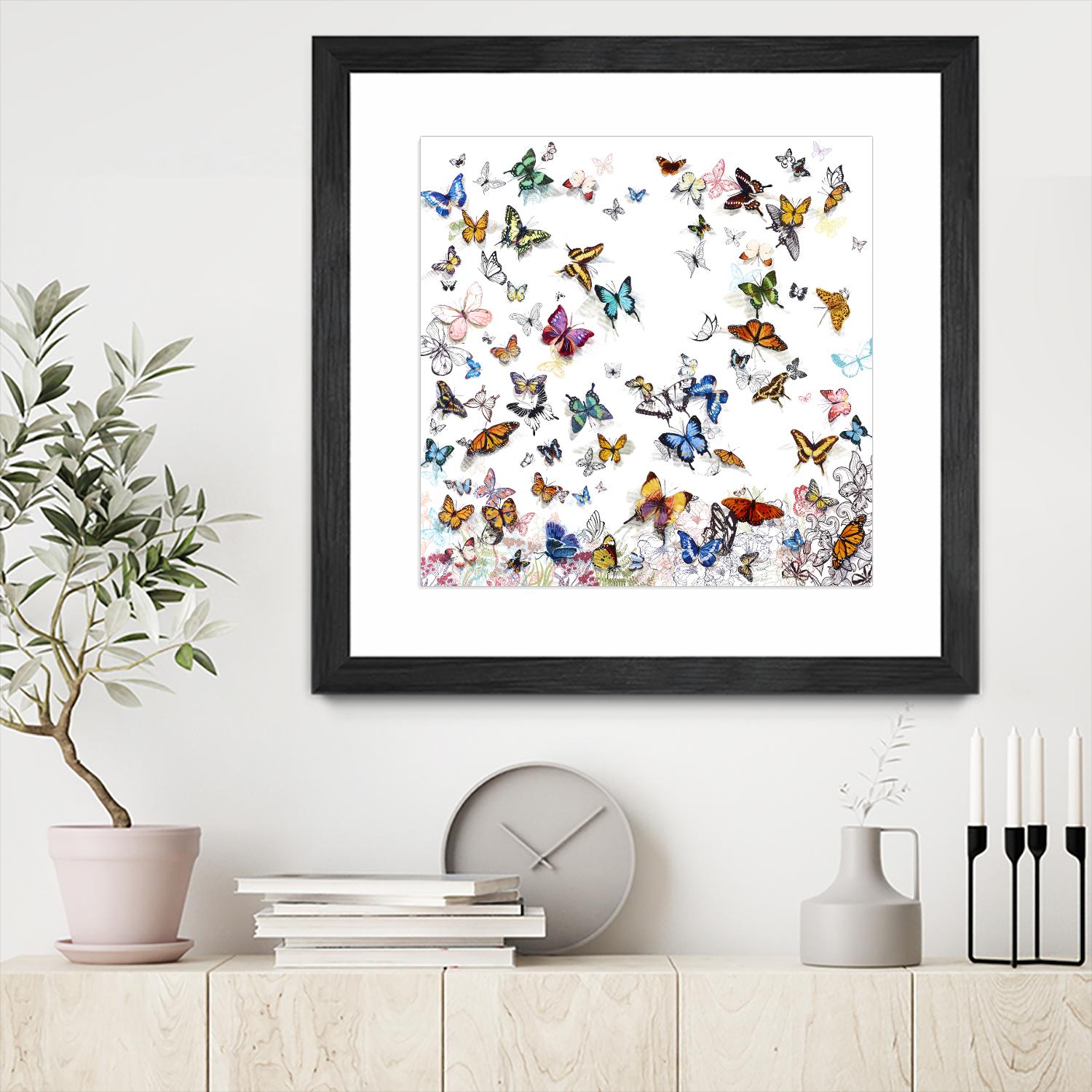 Papillon by Allyson Fukushima on GIANT ART - pink animals papillon