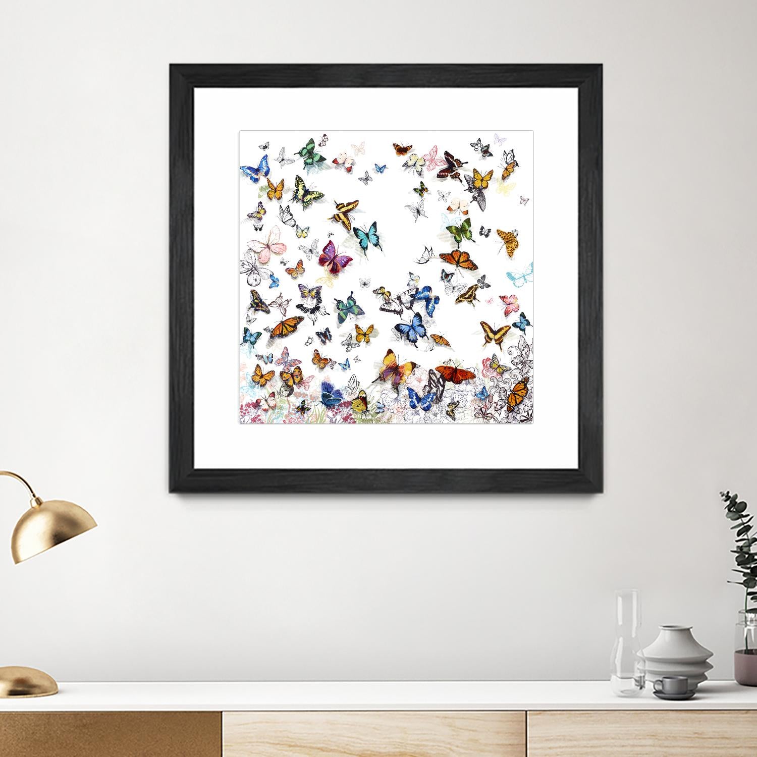 Papillon by Allyson Fukushima on GIANT ART - pink animals papillon