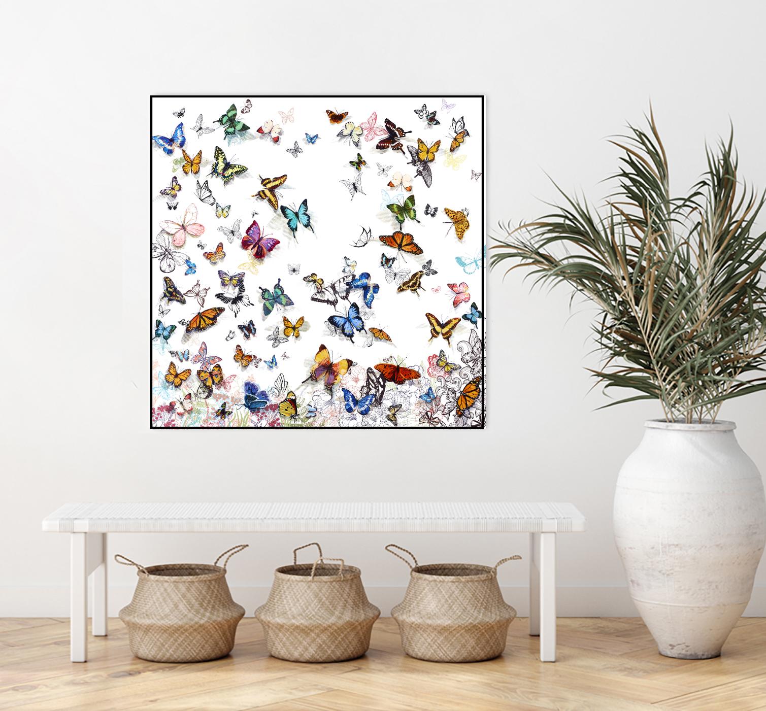 Papillon by Allyson Fukushima on GIANT ART - pink animals papillon