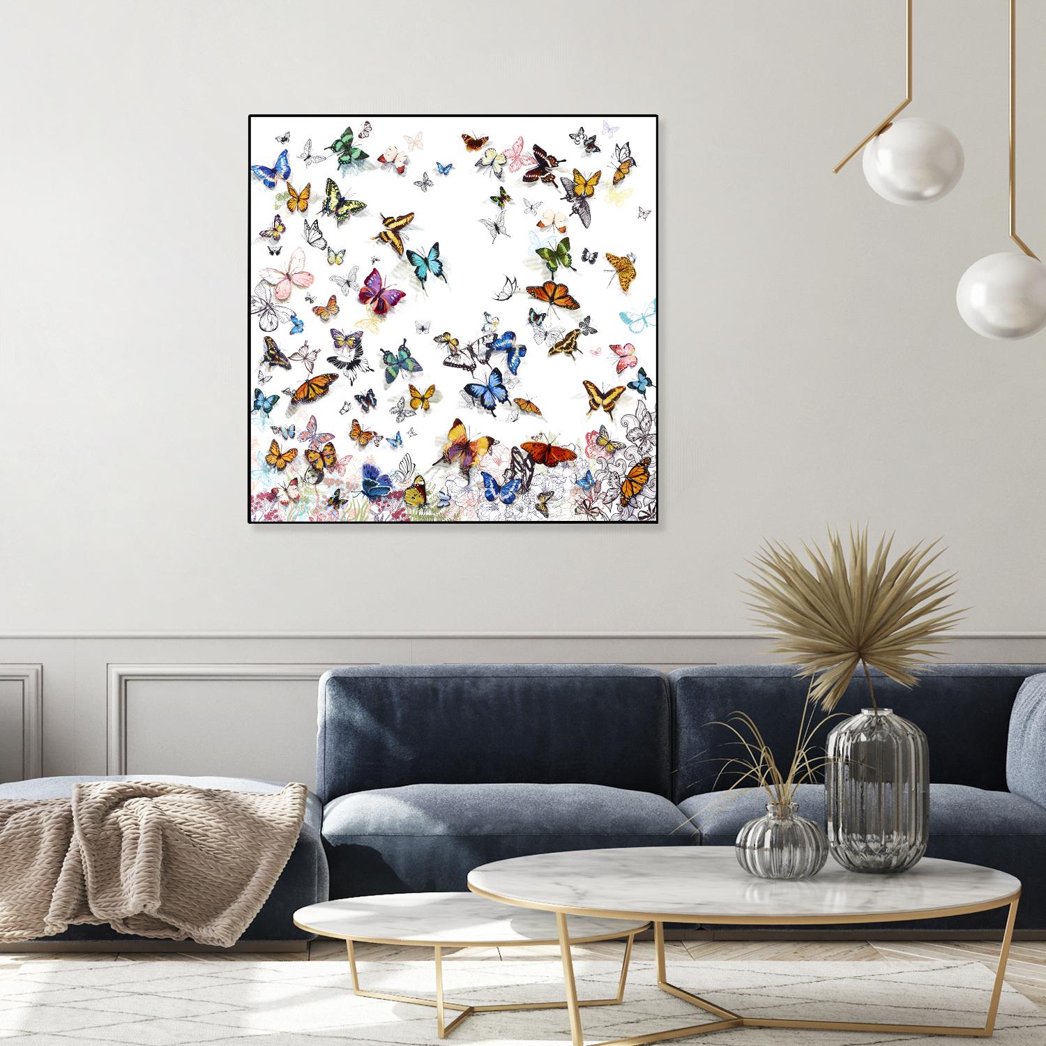 Papillon by Allyson Fukushima on GIANT ART - pink animals papillon