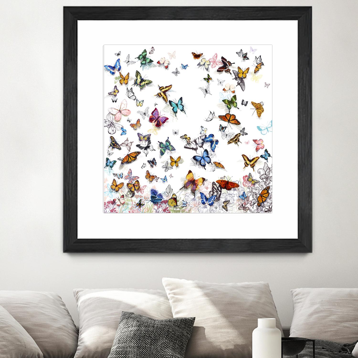 Papillon by Allyson Fukushima on GIANT ART - pink animals papillon